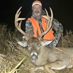 Dave Pewtner of Roseneath used his trusty Savage 220 when this buck came in at last light to investigate the rattling and grunting.