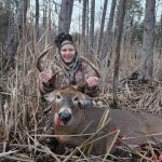 Natasha Foster shot this buck with a crossbow. It was not a typical buck and had a 13-point rack.