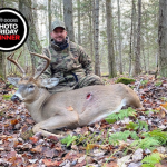 Photo Friday winner Sean Morrison of Richards Landing, who harvested this eight-point buck with his crossbow in WMU 45.