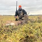 Brian Wyatt of Strathroy with his harvest from the controlled muzzleloader hunt in 2023.