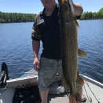 John Gorman of Kemptville with a personal best 41-inch pike. It was released after the battle.