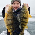 Jennifer Garrett submitted photo of Max, 5, who spent the day on Lake Simcoe and managed to catch a feed of jumbo perch.