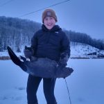 Ten-year-old Storm Suleman got her first beaver on a snare pole she made by hand. She now has the trapping bug!