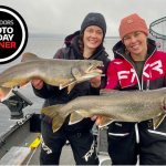 Photo Friday winner Amy McPherson of Napanee, who spent her Christmas holidays on Lake Ontario with her best friend Shannon and Shannon’s husband Cody. He got them on tons of lakers, including this double header.