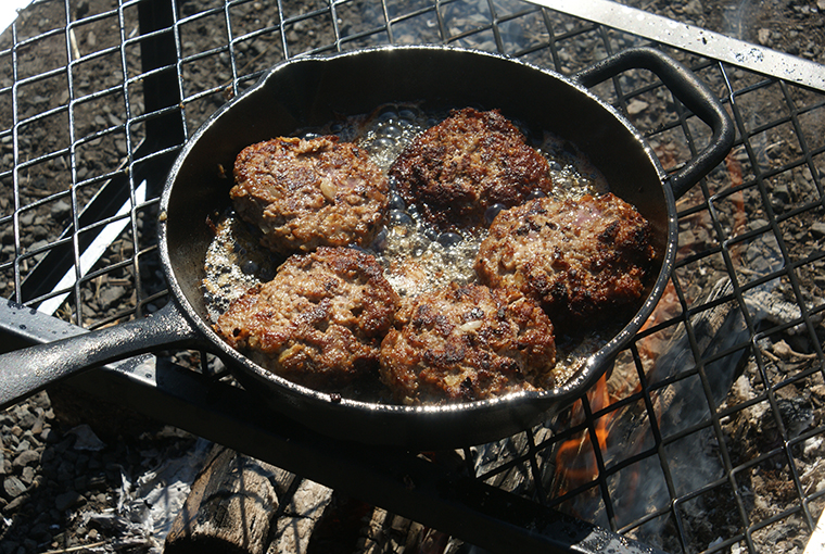 cast iron burgers