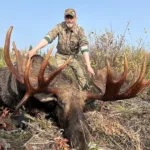 David Nelson of St. Joseph Island shot the largest bull he has taken in his 19 years of bowhunting for moose. He shot it with a crossbow at 40 yards after it took 30 minutes to bring into range.