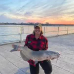 Dawn Ballantyne of Dunnville caught a 36-inch channel cat using cut bait on the Grand River.