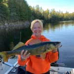 Deborah Sprague of North Bay pulled in this 31-inch walleye while out bass fishing in Field, Ontario.