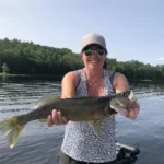 Jeff Rolofs of Pembroke submitted this photo of wife Lori, who caught and released this Ottawa River walleye. She was using a Rapala Jigging Rap.