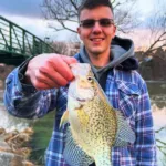 Jonathan Clark of St. Catharines, who was home from school for the weekend, caught this black crappie under a slip float with a chartreuse Berkley minnow.