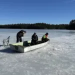 Lindsay Fleischer of Alliston submitted a photo of members of the fishing camp having ice fishing fun on a 10-degree day this year.