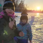 Melissa Charbonneau of Estaire submitted this photo of her two girls fishing after school and enjoying a lovely sunset.