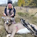 Monica Taves of Lively harvested her first bow-hunted deer from family owned land on Manitoulin Island.