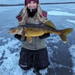 Pam Stewart of Perth went out fishing with friends and reeled in her first walleye of the season. The 24-incher was caught on a jaw jacker and released to have a successful spawn this spring.