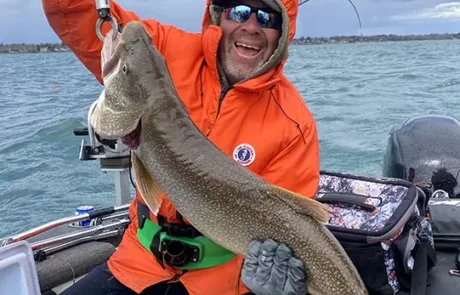 Roy Belisle of Hamilton was fishing close to Bronte in Lake Ontario on a cold Saturday morning when he caught this 16-pound lake trout.