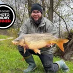 Photo Friday winner Tristan Vinghetti of Woodstock who caught this carp with corn on a hook with a six-pound test on the first fishing trip of the year.