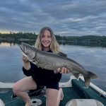 Kelsi Doughty of Delta hooked this 29-inch lake trout using her grandfather’s old gold and black Rapala on lead core in FMZ 18. It sure paid off!
