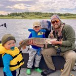 Zach and Tori Swain of Sunderland were proud of their son Clifford, 4, who caught his first pike (a 36-incher) on the Nipigon River with a Williams Nipigon Spoon on their family trip back in June. Little brother Garrett, 1, was also quite excited.