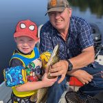 Daxton Luloff-Florent of Eganville made his first big catch with his favourite fishing buddy, Poppa, on the Bonnechere River.