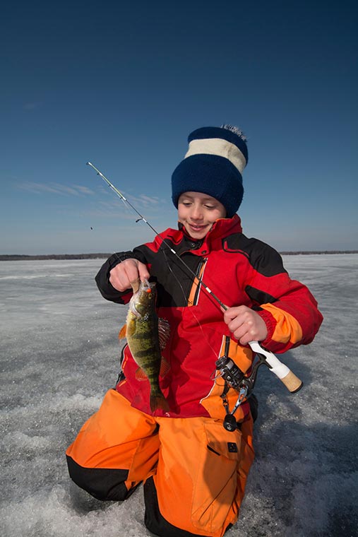 ice-fishing kids