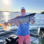 Mark Johnstone of Rosseau caught his personal-best lake trout with his dad and two brothers on Lake Joseph.