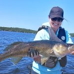 Rob Juuti of Elliot Lake was with his wife Michelle when she caught-and-released this beautiful 31-inch walleye on the north channel of Lake Huron.