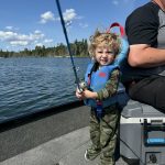 Corrie Anderson of Alix took grandson, Luke, smallmouth fishing in Sunset Country, Kenora.