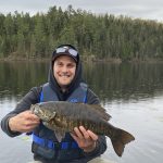 Jeff Heikoop of Vineland caught this four-pound, 14-ounce smallmouth from a small, canoe-access-only FMZ 11 lake on a #5 Mepps Aglia.