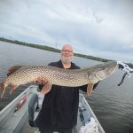 JJerry Klimczuk of Keswick caught-and-released his personal-best 44-inch-long northern pike using a 4.5-inch Whopper Plopper in Ear Falls.