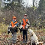 Calvin Pitt of Sault Ste. Marie took his boys Parker and Hunter bird hunting with their dog, Kimber, near Sault Ste Marie in WMU 36.