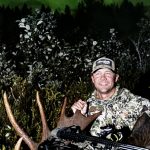 Todd Bidner of Camlachie submitted Cole Schnekenburger’s 1,200-pound moose harvest taken with a compound bow at 20 yards near Press Lake.