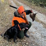 Victoria VanSickle of Oakville had a successful partridge hunt with her pooch in Gogama.