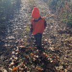 Brad Thompson of Peterborough took his son Beau out for a first-time “hunt” dressed in hunter orange made from the butt of a pair of coveralls Brad used to hunt in 28 years ago in WMU 63A.