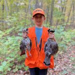 Elijah Bobechko of Orangeville bagged three birds using his first shotgun on Crown land in Parry Sound during the family grouse hunt.