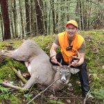 Glen Lapenskie of Nepean was glad to share his son Logan’s first buck on the family farm in WMU 58 (Rockingham).