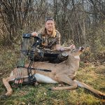 Ian Blackwood of Mississauga says the wind was doing all sorts of bad on a warm November morning when this seven-pointer came by his stand on private land in WMU 88.