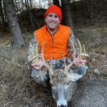 Melissa Nolan of Perth shared her husband Dean’s buck in WMU 63, which was taken at 280 yards with a .300-calibre Weatherby MK V across a beaver flood, making for a tricky retrieval.