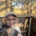 Hailee Daniels of Belleville took her daughter, Bryndle, on their first stand sit together; Bryndle was so excited to see a whitetail doe!