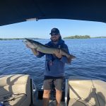 Brad Lapp of Auburn caught this unexpected muskie on a bottom bouncer while fishing for walleye in Bobcaygeon.