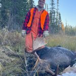 Joshua May of North Bay had a successful moose hunt in 2024 with the help of his dad, uncle, and cousin on an unnamed lake two miles off the main road on Crown land in WMU 21B.