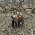 Shirley Duliban of Embro found this nice shed with her Weimaraner named Chickadee in WMU 91.