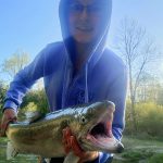 Brittany Pearn of Oshawa caught a nice trout after targeting them for nearly two weeks in Oshawa Creek.