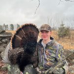 David Ecklund of Brooklin had a great chat about hunting, bonding, and respecting nature with his son, Owen, after his first wild turkey harvest from a friend’s farm in WMU 57.