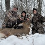 Josh Tonnos of Wainfleet and his boys, Trent and Theoren, spent a cold morning before Christmas in the deer stand at the Wainfleet Bog, resulting in this eight-point buck as an early gift.